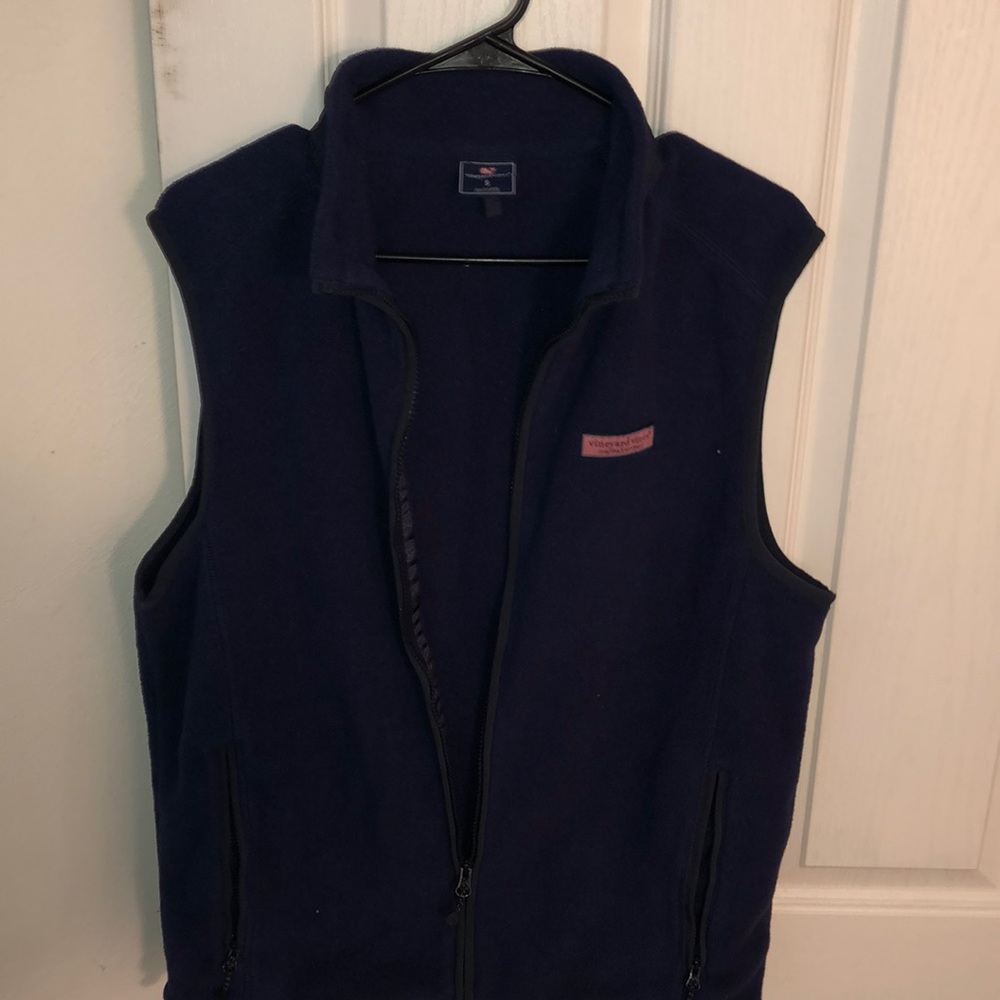 Vineyard vines navy fleece vest